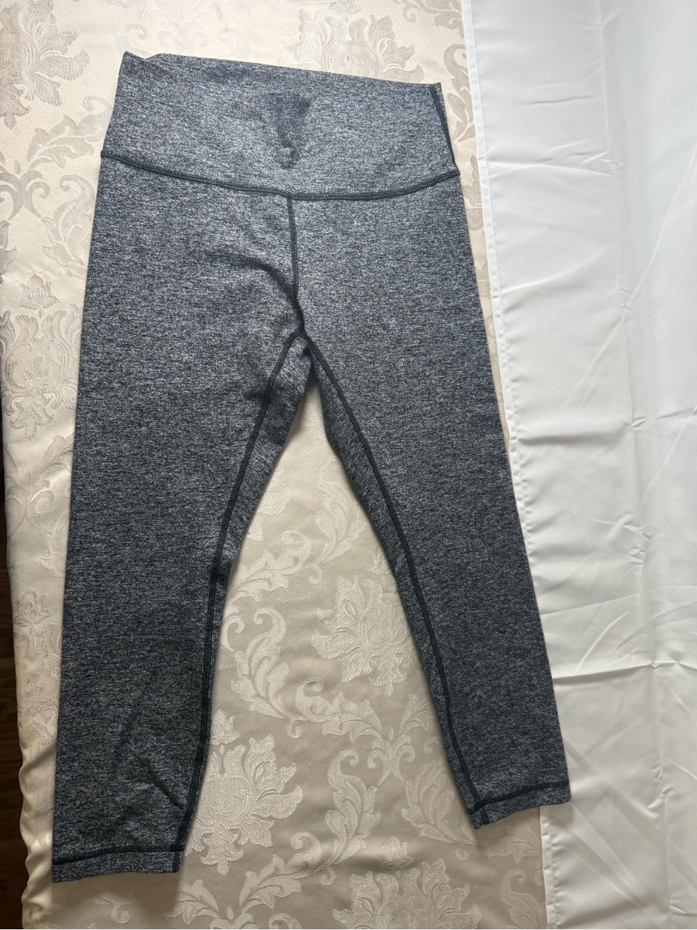 Lululemon Wunder Under High-Rise 25” Leggings Heathered Charcoal Grey/Black 12 - Picture 2 of 6